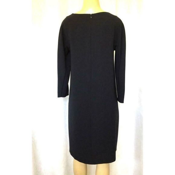 Max Mara Studio Shift Dress Black 3/4 Sleeve Tunic - Picture 3 of 8